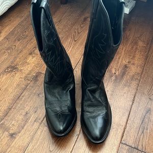 Old west black traditional cowboy boots